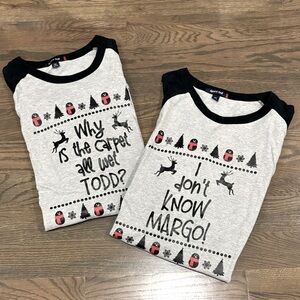 Christmas baseball tee; runs small fits like a 3XL